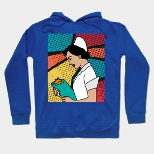 Colorful And Pretty Retro Nurse Hoodie